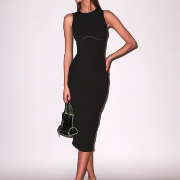 Hourglass Rib Midi Dress