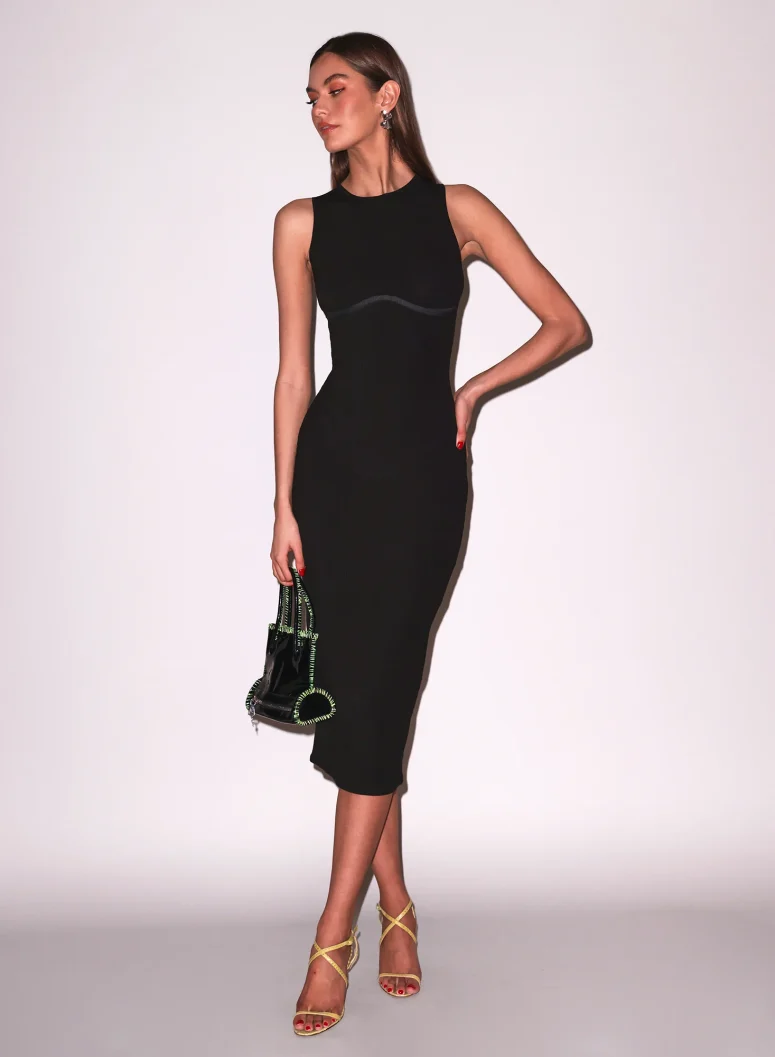 Hourglass Rib Midi Dress