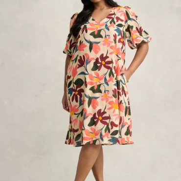 Printed Swing Dress - Joyful Floral