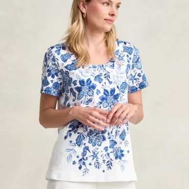 Scoop Neck Tee - Toile De Seaside