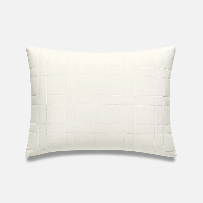 Washed European Linen Quilted Sham Set