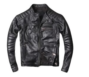 Cafe Racer Sheepskin Leather Jacket: Moto Biker Style